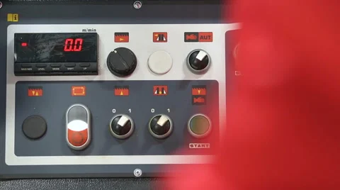 Control buttons on CNC machine Stock Footage 62825594