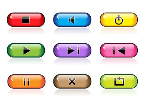 Control buttons Stock Illustration