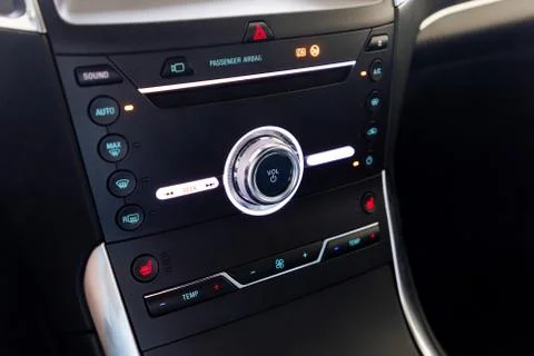 Control buttons in interior of a car Stock Photos