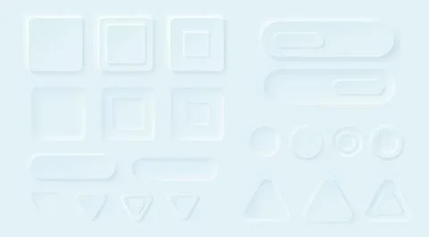 Control buttons mockup, media player interface Illustrazione stock