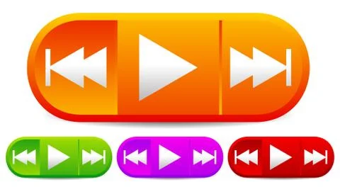 Control buttons for multimedia, audio, video tracklists, playlists. Every but 스톡 일러스트