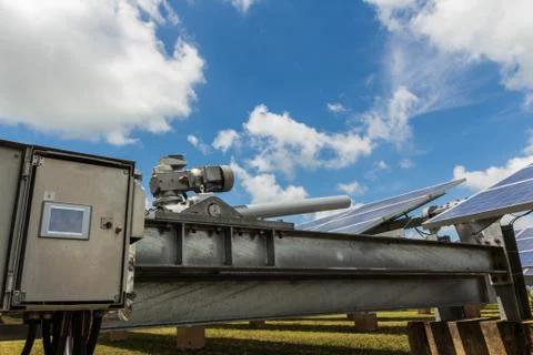 Control Cabinet of Solar Tracking System in Thailand Stockfoto's