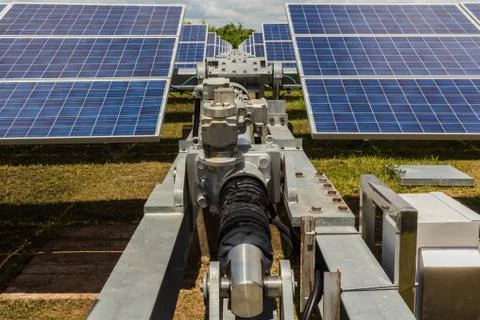 Control Cabinet of Solar Tracking System in Thailand. Stock Photos