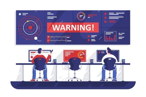 Control center of airplane flight Illustrazione stock