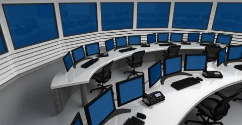 Control center Stock Illustration