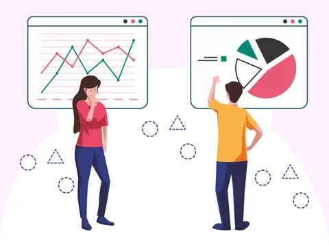 Control Chart Concept Illustration Style Stock Illustration