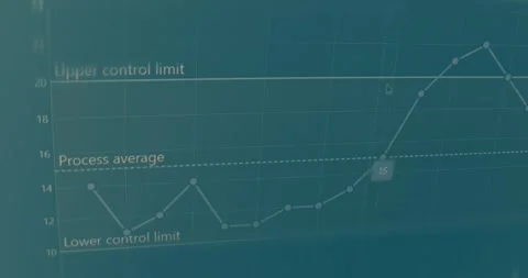 Control chart displaying data points sequentially Stock Footage 321756605