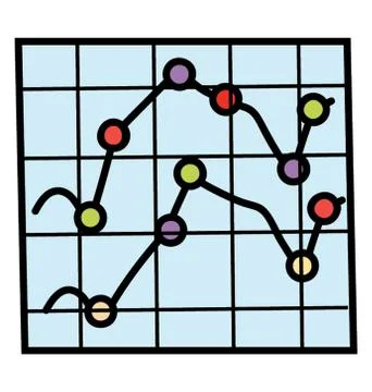 Control chart icon isolated on white background Stock Illustration