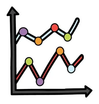 Control chart icon isolated on white background Stock Illustration