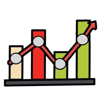 Control chart icon isolated on white background Stock Illustration