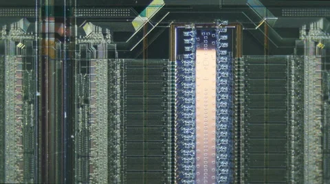 The control circuit microelectronic devices. Macro Stock Footage 42637866
