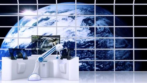 Control command robot Stock Illustration