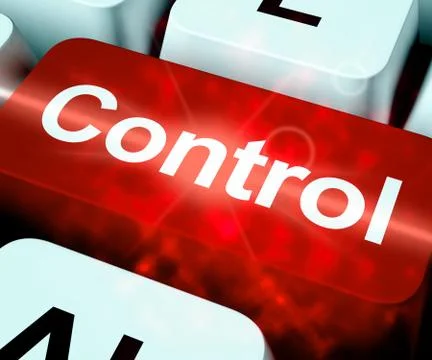 Control Computer Key Showing Remote Controller 3d Rendering Stock Illustration