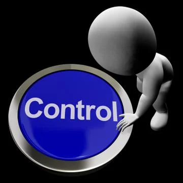 Control computer key shows remote controller or interfacing Stock Illustration