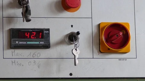 Control console industrial machinery Stock Footage 73921307