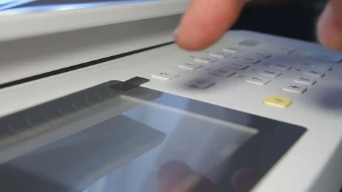 Control of copying in the printer Stock Footage 81402550