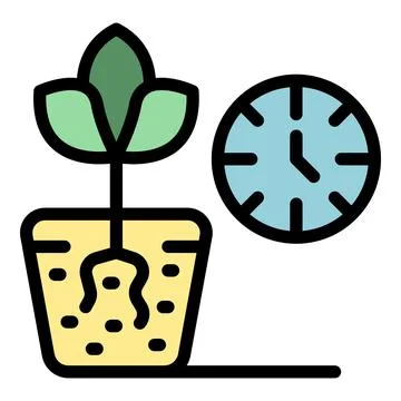 Control data plant icon vector flat Stock Illustration