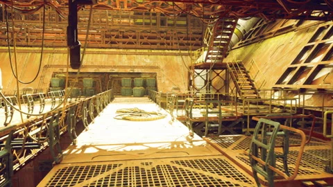Control deck of industrial furnace for operations technician Stock Footage 341833264
