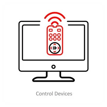 Control Devices and battery icon concept Stock Illustration