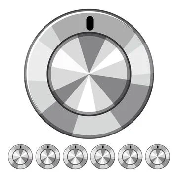 Control dial knob cartoon vector graphic Stock Illustration
