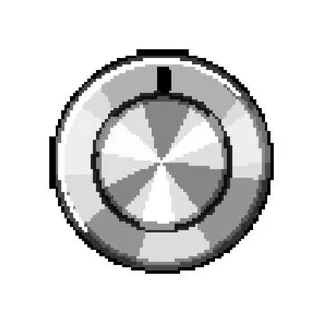 Control dial knob pixel art vector illustration Ilustração Stock