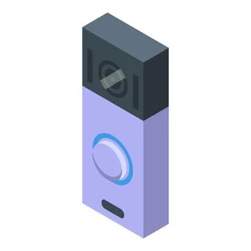Control digit button icon isometric vector. Door bell Illustrazione stock
