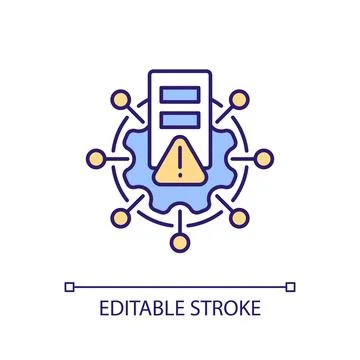 Control of digital data exchange RGB color icon 스톡 일러스트