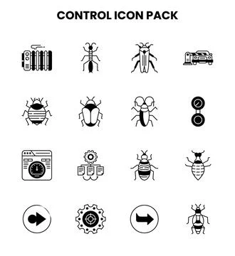 Control DuoTone Design Icons Pack Stock Illustration