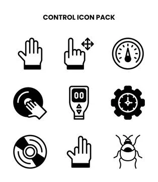 Control DuoTone Design Icons Pack Stock Illustration
