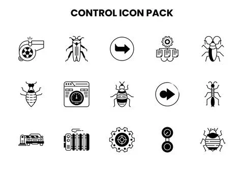 Control DuoTone Scalable Icons Pack Illustrazione stock