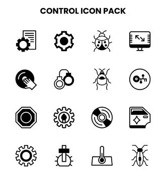Control DuoTone Scalable Icons Pack 스톡 일러스트