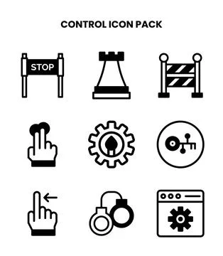 Control DuoTone UI Icons Pack Stock Illustration