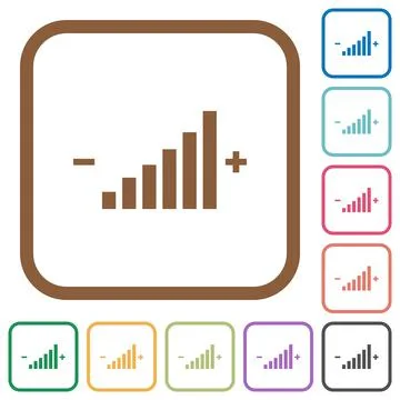 Control element simple icons Stock Illustration
