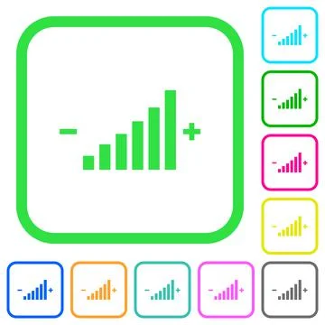 Control element vivid colored flat icons icons Stock Illustration