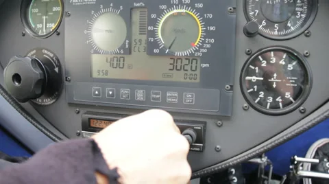 Control equipment on cockpit in a plane Video stock 1072046