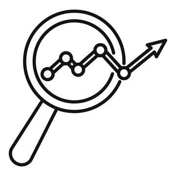 Control explore graph icon outline vector. Study case risk Stock Illustration