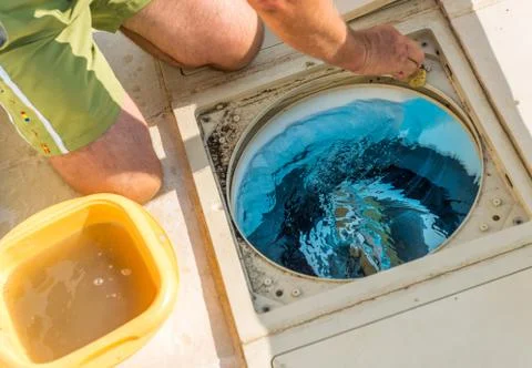 Control filtration system pool Stock Photos