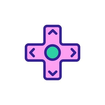 Control game icon vector. Isolated contour symbol illustration 스톡 일러스트