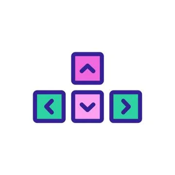 Control game icon vector. Isolated contour symbol illustration 스톡 일러스트