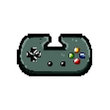 Control gamepad pixel art vector illustration Stock Illustration