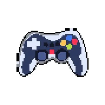 Control gamepad pixel art vector illustration Stock Illustration