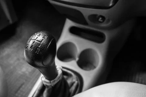 Control gear in driving. Foto stock