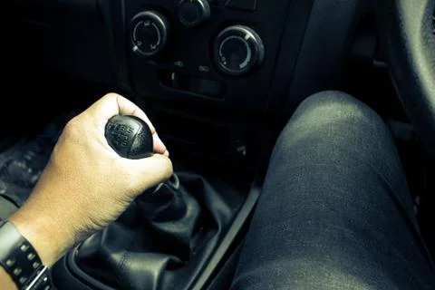 Control gear in driving. Stock Photos