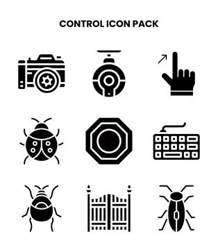 Control Glyph Set Icons Pack イラスト素材