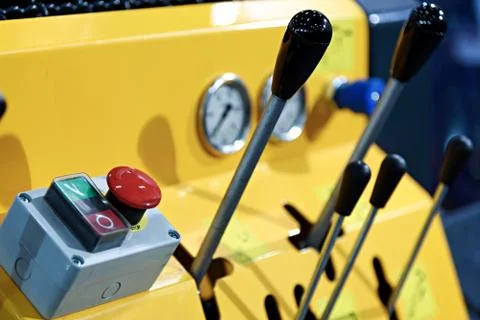 Control of a heavy industrial machine Stock Photos