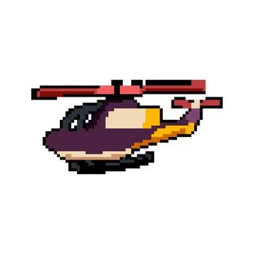 Control helicopter toy pixel art vector illustration Stock Illustration
