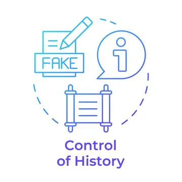 Control of history blue gradient concept icon Ilustración de archivo