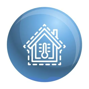 Control home temperature icon, outline style Stock Illustration