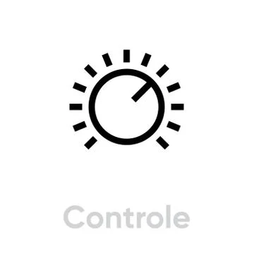 Control icon. Editable Vector Outline. Stock Illustration