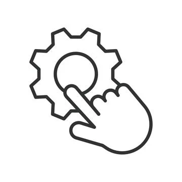 Control icon in line design. Control, manage, regulation, command, power Stock Illustration